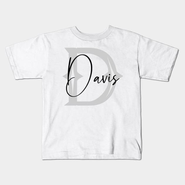 Davis Second Name, Davis Family Name, Davis Middle Name Kids T-Shirt by Huosani
